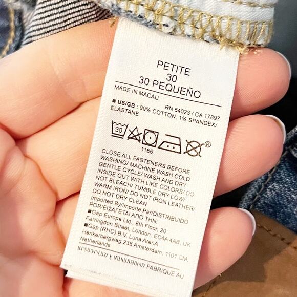 Banana Republic High Rise Button Fly Straight Leg Jeans Blue 30 Petite - Picture 9 of 12